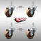 Service Caster 3 Inch SS High Temp Phenolic Wheel Swivel 10mm Threaded Stem Caster Set SCC SCC-SSTS20S314-PHSHT-M1015-4 - alternate 4